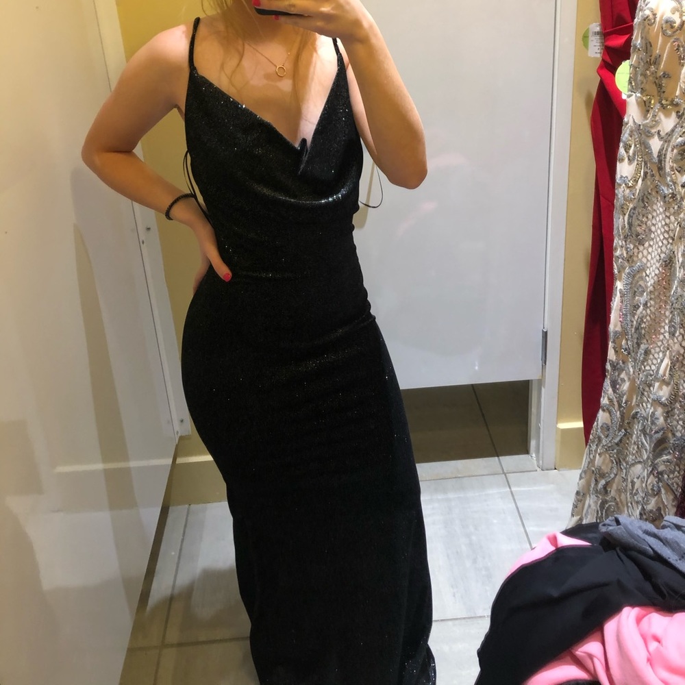 Black sparkly prom dress